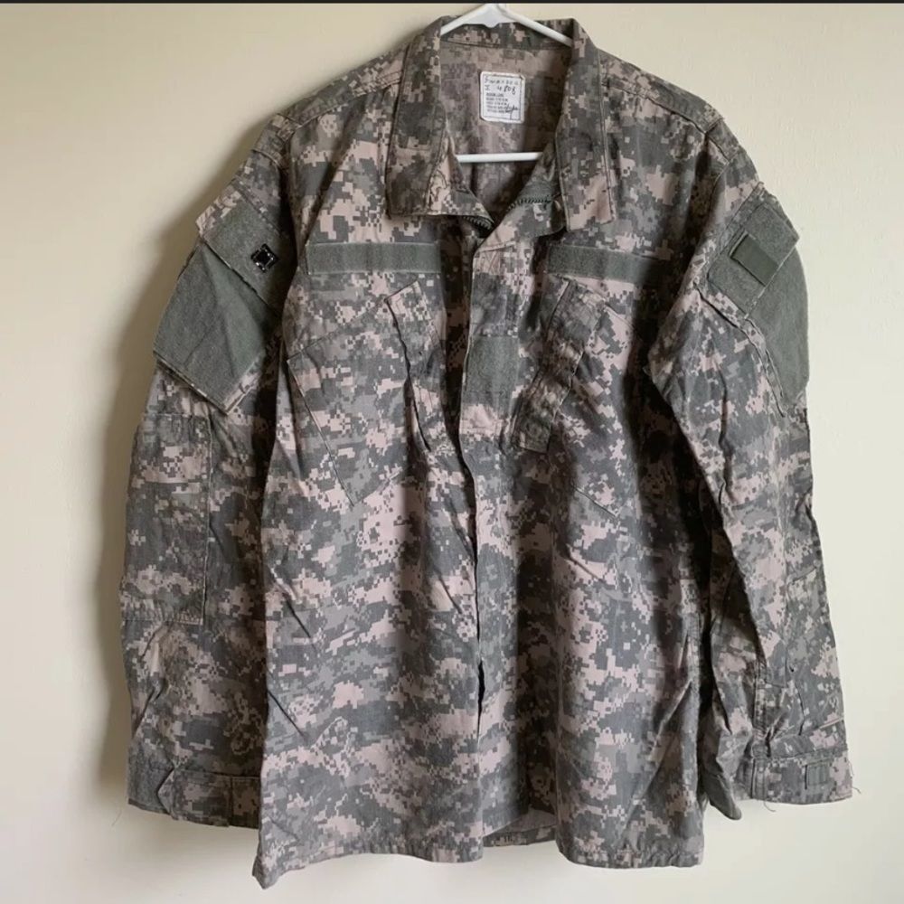 Army Coat Camo Jacket Size Medium Combat Uniform Camouflage Military